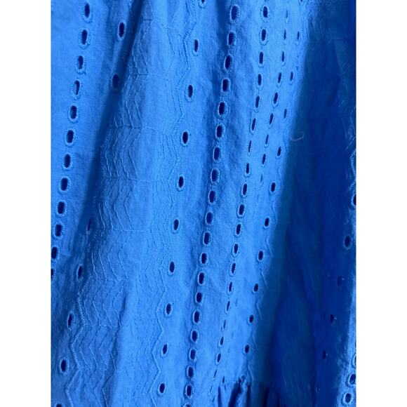 M & S Collection Blue Eyelet Dress Size 14 - Picture 7 of 7